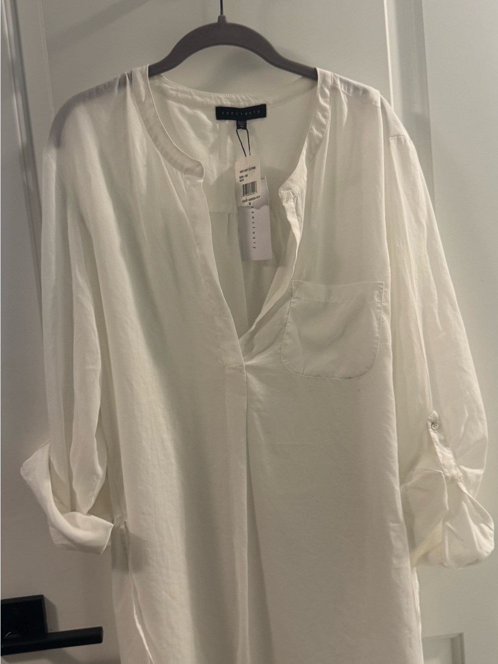 Sanctuary White V-Neck Long Sleeve Desert Wanderer Tunic